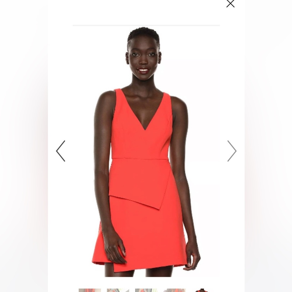Bcbg layered v neck dress